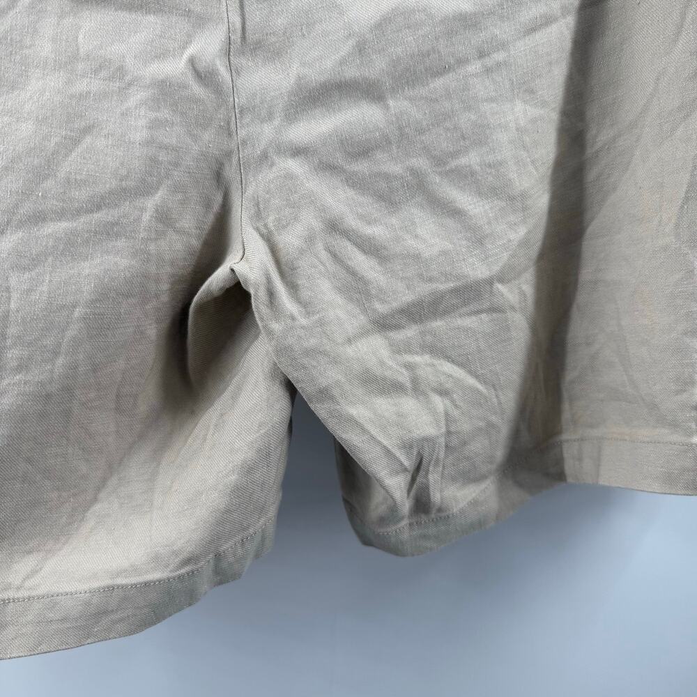 NYDJ Shorts Size 16 Linen Stretch Blend Relaxed Beige NWT High Rise Pleat Casual - Picture 12 of 16